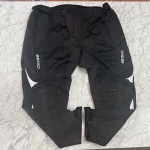Sedici Men’s Sz 3XL Motorcycle Padded Black Pants XY Protector Level 2